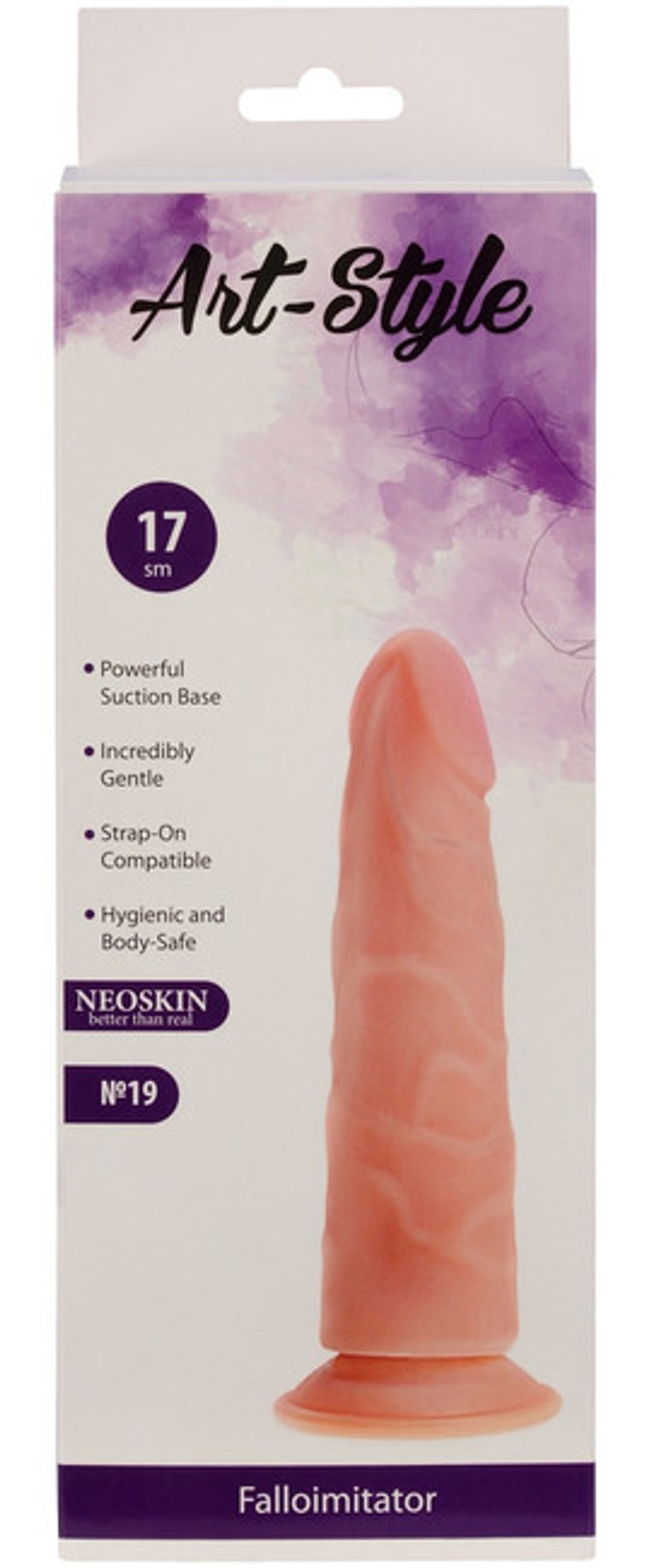 Реалистичный фаллоимитатор Art-Style Neoskin №19 , вторая кожа (19 см , телесный) (Цвет: телесный)