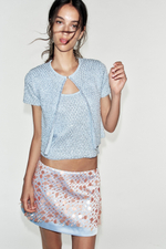 МИНИ-ЮБКА С ПАЙЕТКАМИ — ZARA