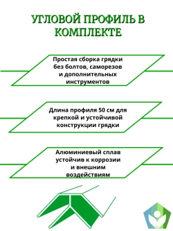 Грядка из шифера высота 250мм толщина 10мм