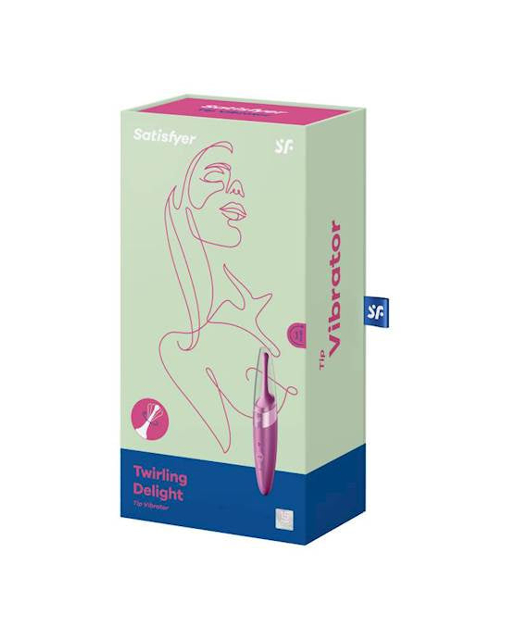 Satisfyer Twirling Delight Перезаряжаемый точечный вибромассажер  (Ягодный)