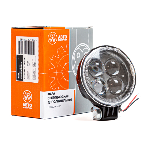 AE12R-4LED-LENS-HC Фара светодиодная дополнительная, круглая 85*95*50, направленный свет, 4 диода, линзованная, крепление по центру, 12 Вт, 10-30 В