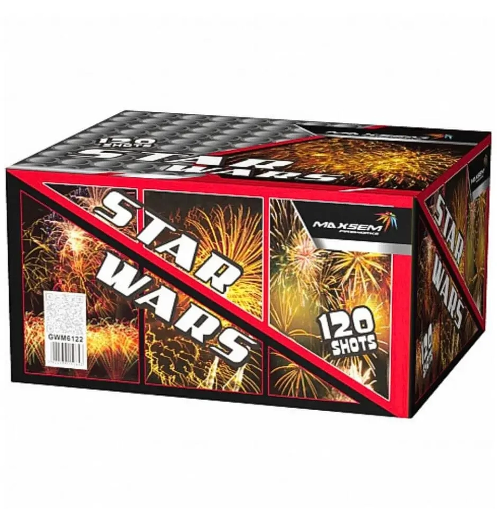 Батарея салютов Star wars (GWM6122) от Maxsem, 120 залпов, 30 мм