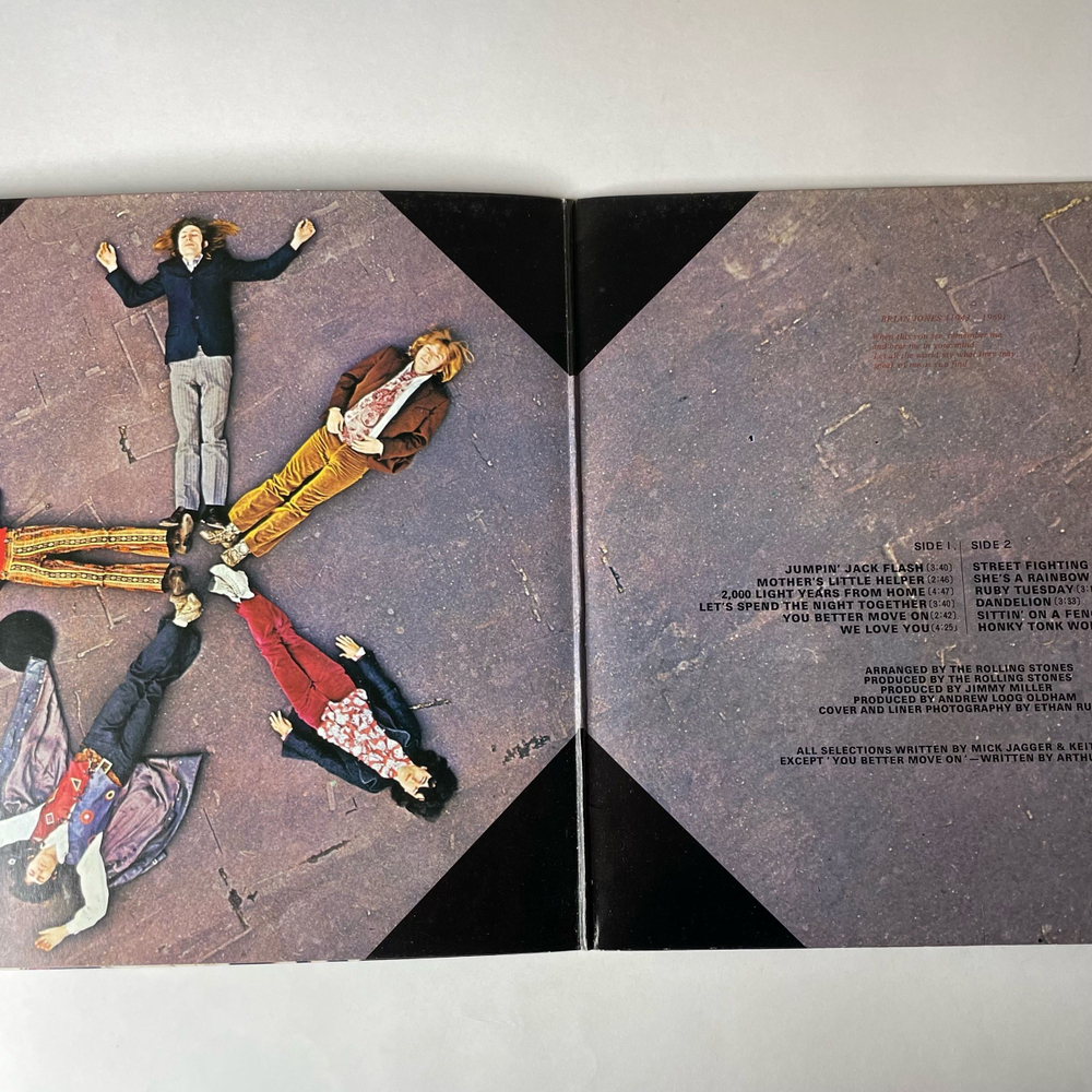 Винтажная виниловая пластинка LP The Rolling Stones Through The Past, Darkly (Big Hits Vol. 2) (Япония 1982) (Без Оби)