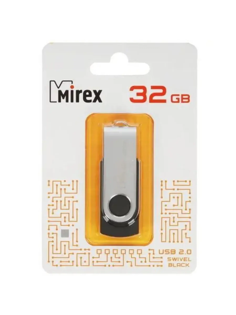 Память USB Flash 32 ГБ SWIVEL 13600-FMURUS32 BLACK