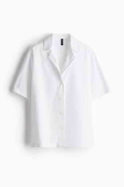 Свободная рубашка из вискозы с рукавами до локтя - H&M