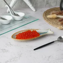 Блюдо для подачи 15,6*6,6 см h1,5 см емкость для закусок Fish Pearl Blue Frutti di Mare P.L. [1]