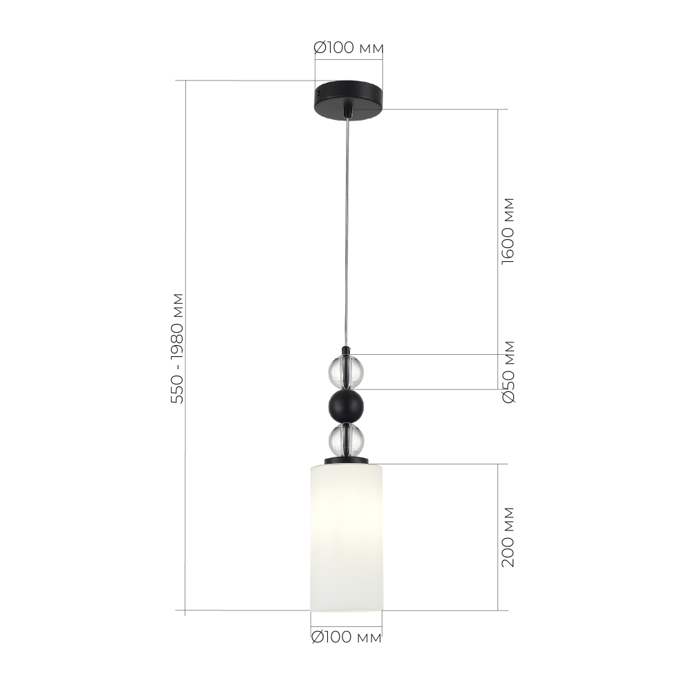 Светильник подвесной AURORA E27 1х40W