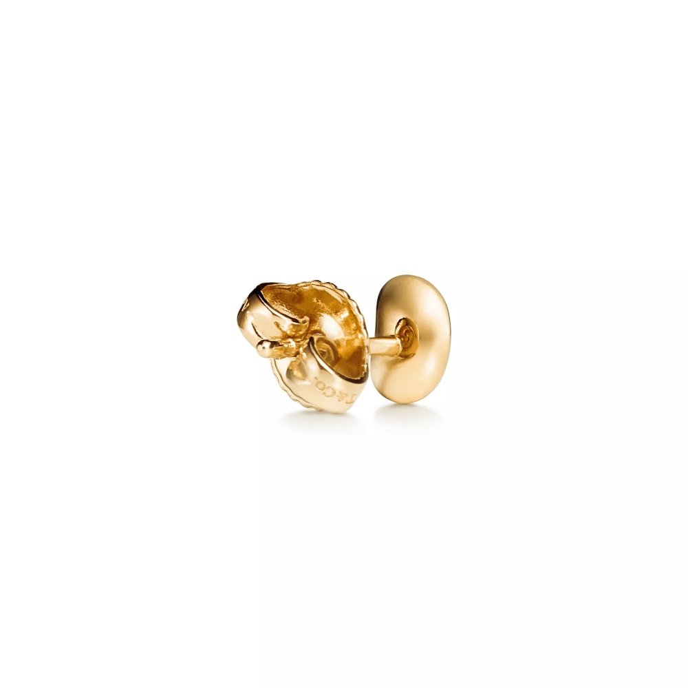 Серьги из жёлтого золота 18k, Tiffany 💠 Bean 9mm. Единственные в наличии