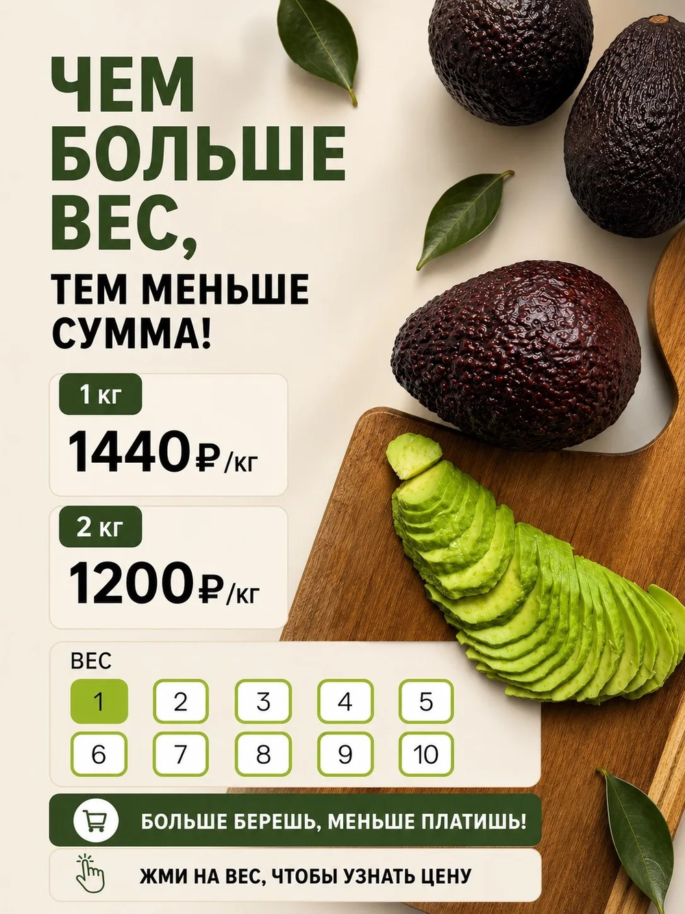 Спелое авокадо