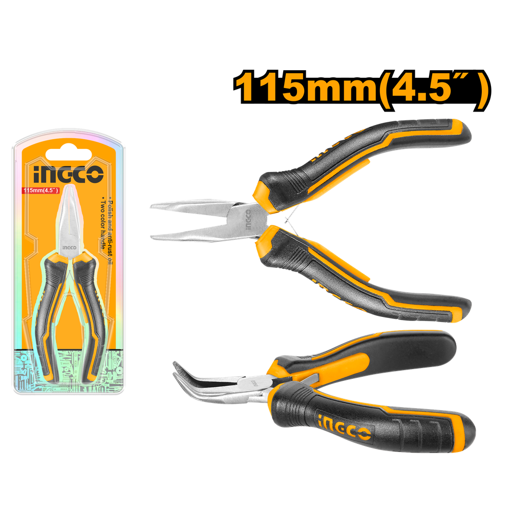 Тонкогубцы изогнутые мини INGCO HMBNP08115 125 мм Тонкогубцы изогнутые мини INGCO HMBNP08115 125 мм