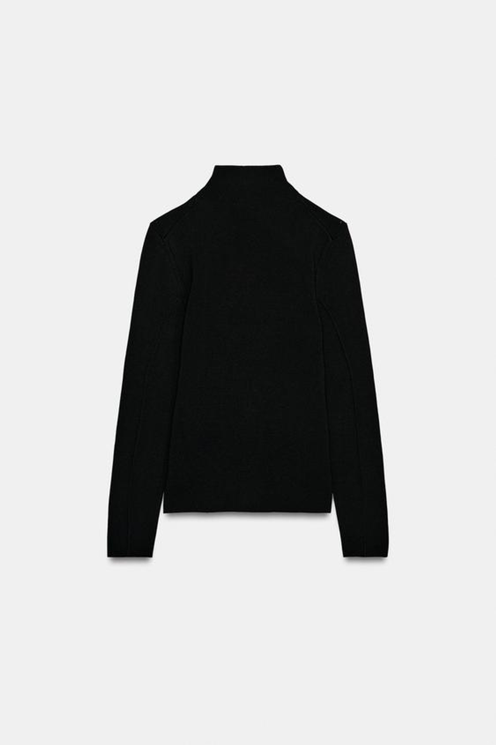 ZARA КАРДИГАН С ЗАСТЕЖКОЙ-МОЛНИЕЙ, ЧЕРНЫЙ