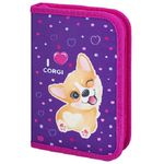 Пенал 1 отделение 210*140 Brauberg I love corgi, ткань