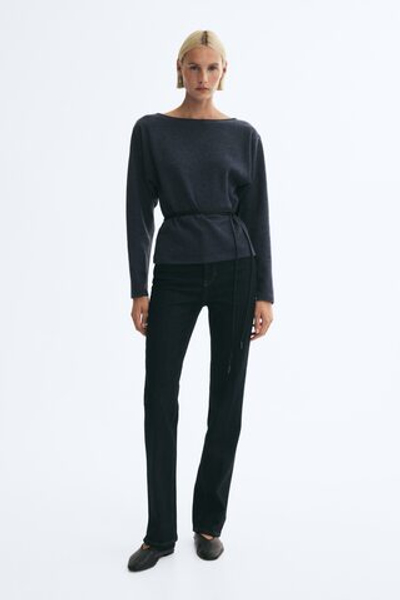 Джемпер с поясом эластичной вязки - H&M