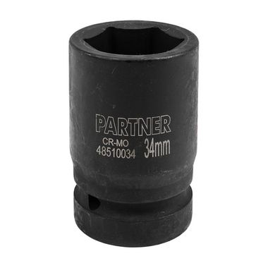 Головка ударная глубокая, 34мм (6гр) 1'' Partner PA-48510034