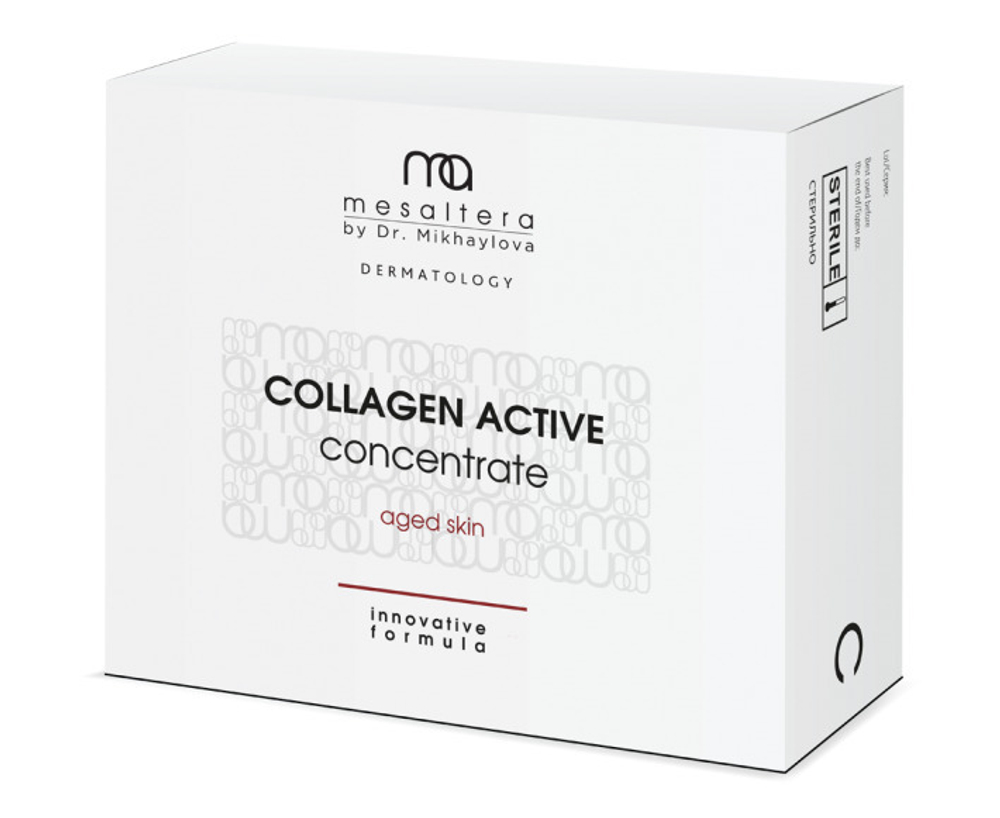 Mesaltera by Dr. Mikhaylova COLLAGENE ACTIVE - Активный концентрат c гидролизатом коллагена и эластина от Мезалтера, 10 ампул по 2 мл