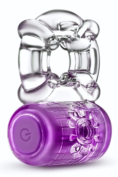 Фиолетовое эрекционное виброкольцо One Night Stand Vibrating C-Ring (Цвет: фиолетовый)