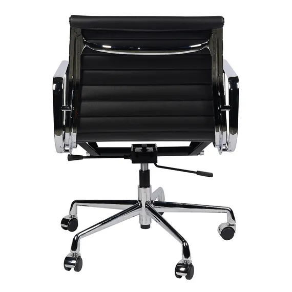 Офисное кресло Eames Ribbed EA 117 черная кожа