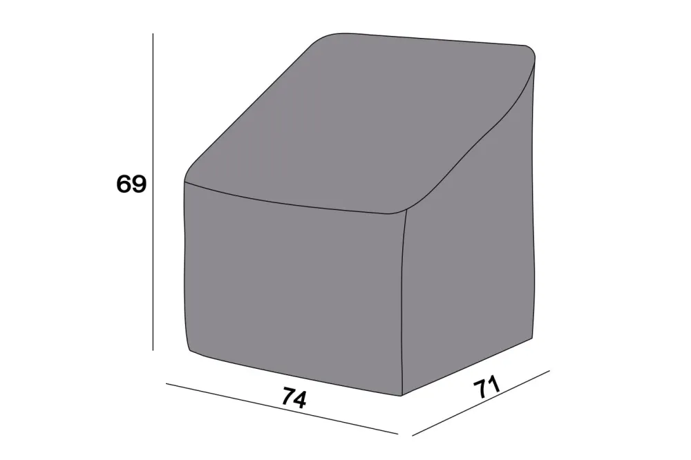 Защитный чехол на кресло Канны 71×74×69 см, цвет серый