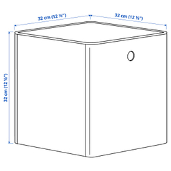 IKEA KUGGIS  (ИКЕА КУГГИС)  -  Контейнер с крышкой - белый 32х32х32 см