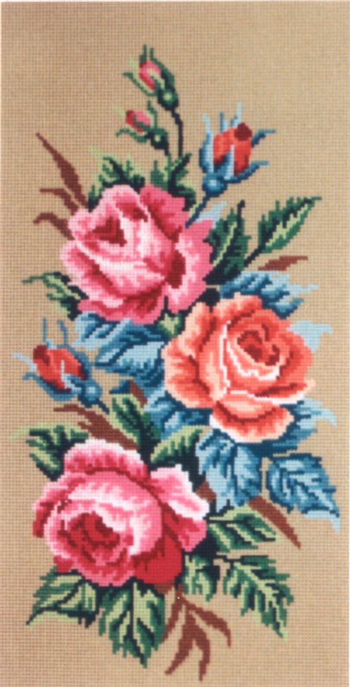 Рисунок для вышивания Soulos (канва жесткая), Розы, 2 картинки, 60х70 см Рисунок для вышивания Soulos (канва жесткая), Розы, 2 картинки, 60х70 см