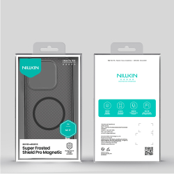 Чехол серый тонированный c MagSafe для Xiaomi 17, серия Super Frosted Shield Pro Magnetic (Clear version) от Nillkin