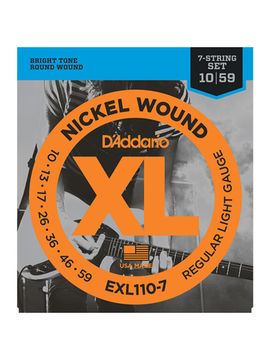 Струны для 7-струнной электрогитары 10-59 D'ADDARIO EXL110-7