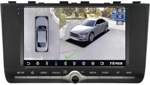Магнитола для Hyundai Creta 2 2021-2022, Solaris HC 2024+ (BOSE и/или 360, рамка с крутилкой) - Teyes CC3-2K-360 монитор 9.5" 2K QLED на Android 10, Быстрая, CarPlay, 4G SIM-слот, 4 камеры в комплекте