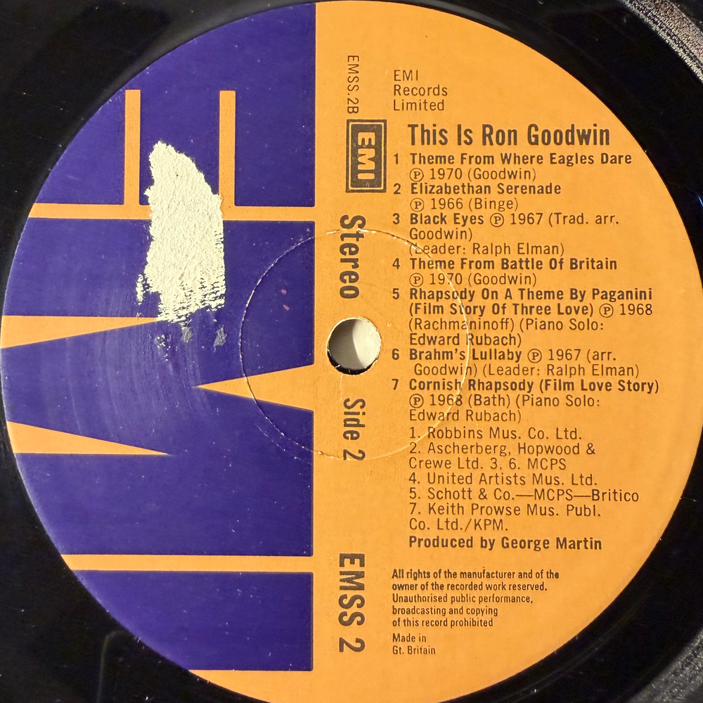 Ron Goodwin And His Orchestra ‎– This Is Ron Goodwin (Англия 1973г.)
