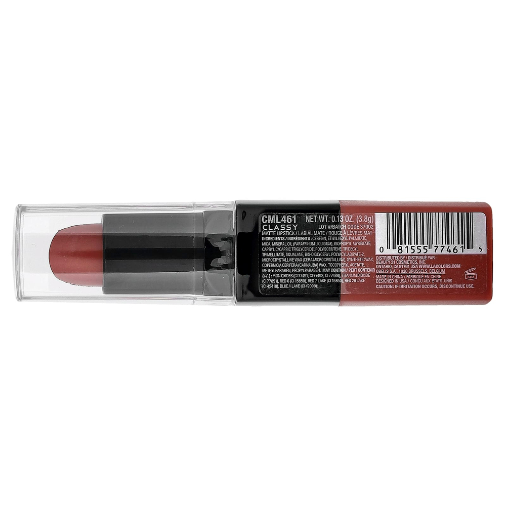 L.A. Colors, матовая помада, CML461 Classy, 3,8 г (0,13 унции)