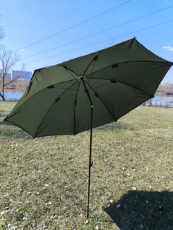 Зонт карповый, рыболовный, пляжный с боковым тентом, пологом Nature camping Green 02