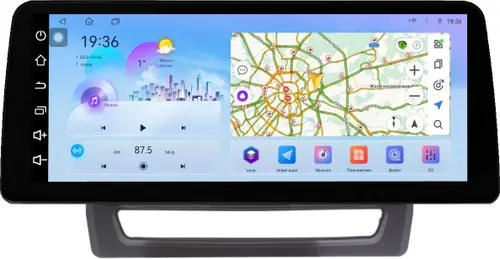 Магнитола для Mitsubishi ASX 2020+ (ШГУ 8", рамка тип 1) - FarCar S500+TS10 монитор 12.3" 2K QLED на Android 14, Быстрая, CarPlay, 4G SIM-слот