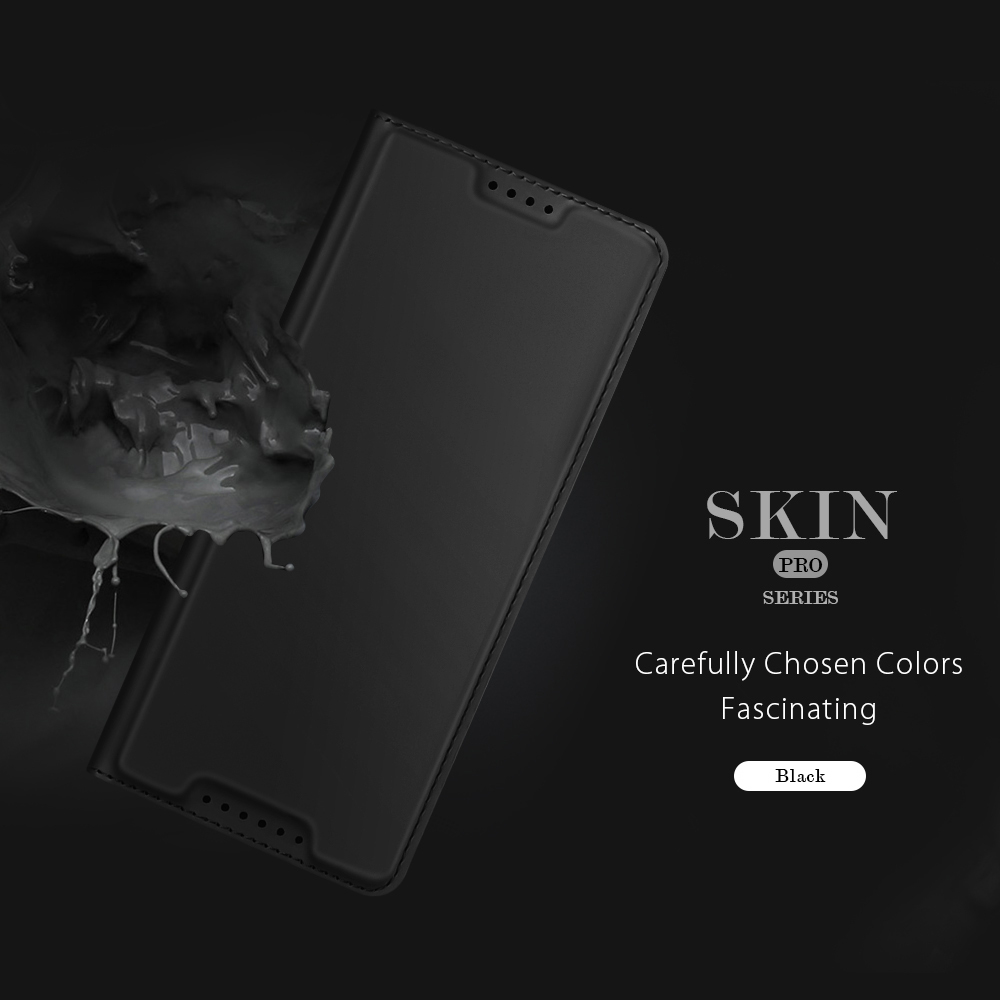 Чехол книжка из PU кожи черного цвета от Dux Ducis для смартфона Sony Xperia 10 VI (10-6), серия Skin Pro Series Case