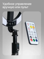 Светодиодный осветитель Raylab RL-0210 кольцевой аккумуляторный с моноподом для селфи