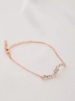 Браслет Млечный путь с белыми кристаллами Swarovski