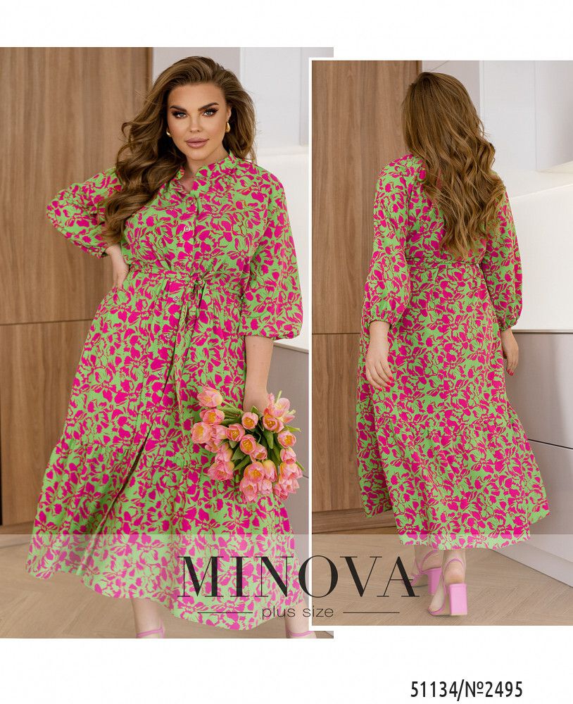 Платье 2495-салатовый Minova Платье 2495-салатовый Minova