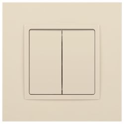 Выключатель ЭРА Elegance 14-1104-02 двойной 10АХ-250В IP20 слоновая кость | Эра Elegance