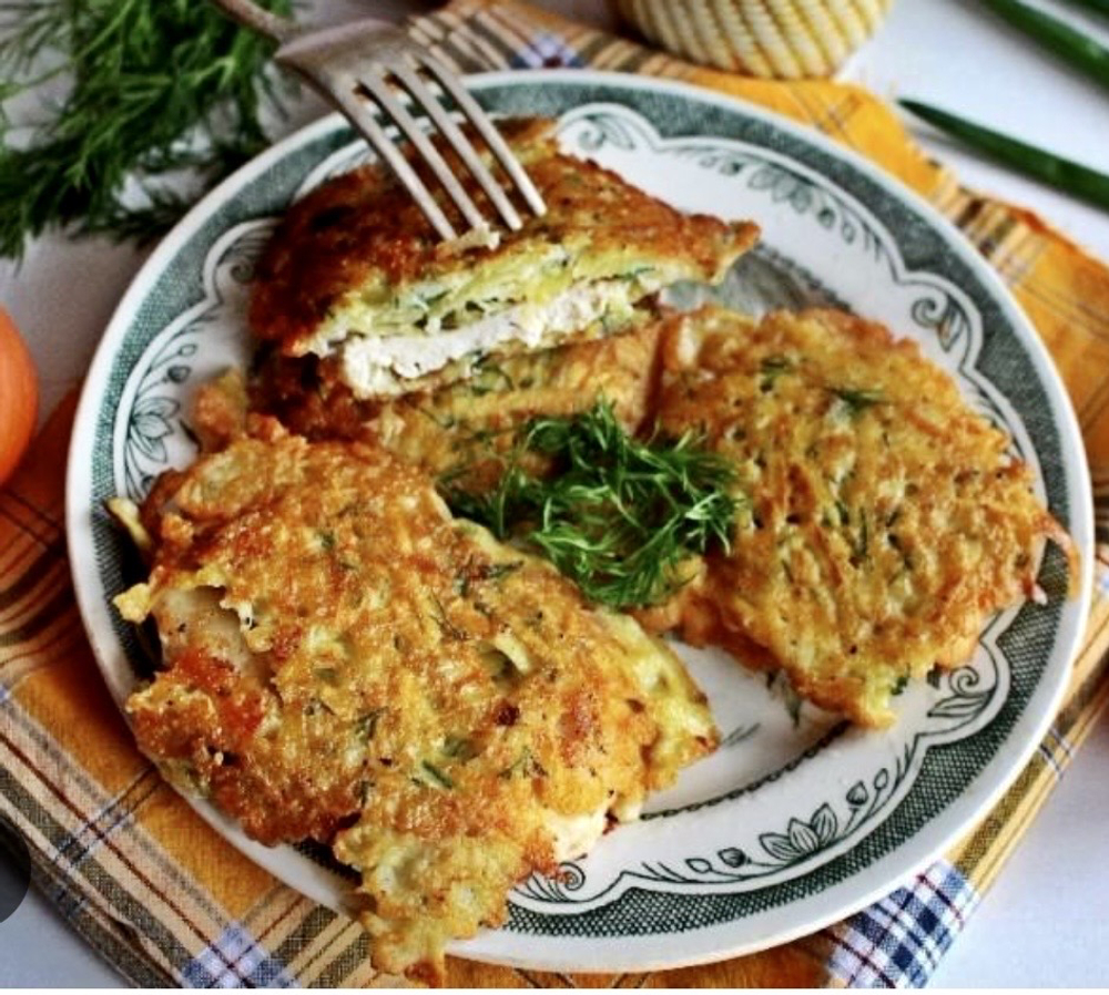 Куриная отбивная в капустном кляре 220гр