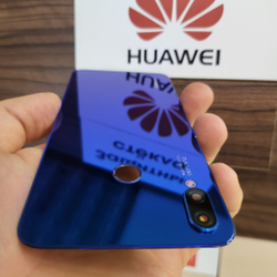 Крышка для Huawei Nova 3i (заднее стекло) "хорошее качество" цвет: синий