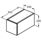 Шкаф ADAPTO 25 белый лак глянцевый Ideal Standard U8419WG