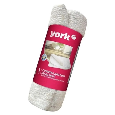 Салфетка для пола хлопковая белая в рулоне МЕГА YORK 260г/м2 (80см)