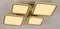 Люстра потолочная светодиодная Rilon 9304/2+2M CHAMPAGNE GOLD, 164 Вт, золотая и шампань