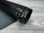 Натуральная кожа Crocco Back Black черного цвета под крокодила