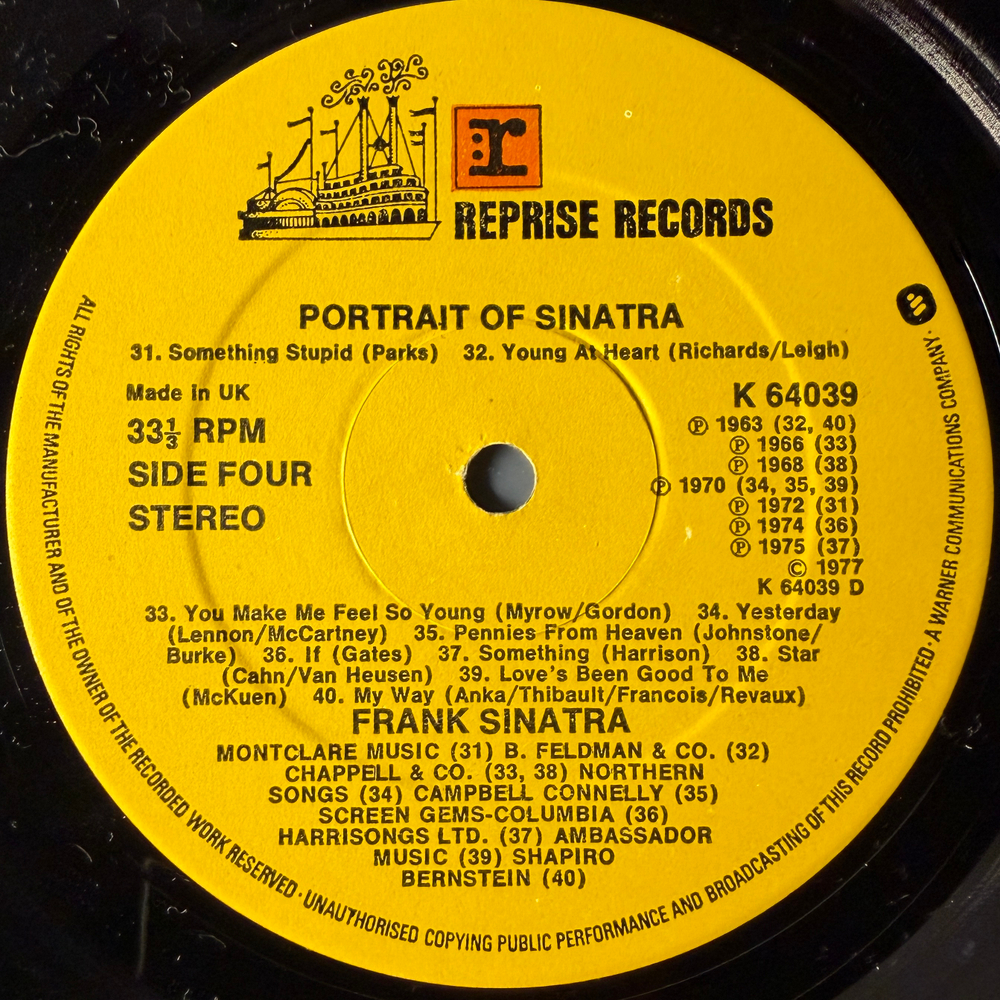 Frank Sinatra ‎– Portrait Of Sinatra: Forty Songs From The Life Of A Man 2LP (Англия 1977г.)