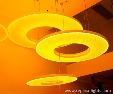 replica IRIS round pendant by Dix heures dix ( yellow +60 cm )