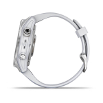 Garmin Fenix 7S серебристый корпус, силиконовый ремешок белого цвета