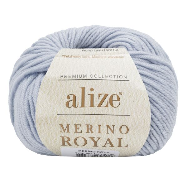 Пряжа Alize (Ализе) Merino Royal / уп.10 мот. по 50 г, 100м, 698 небесный