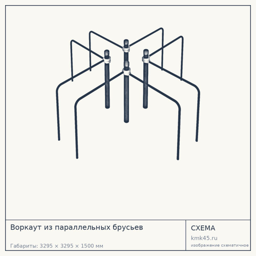 Воркаут из параллельных брусьев — от 45 000 ₽