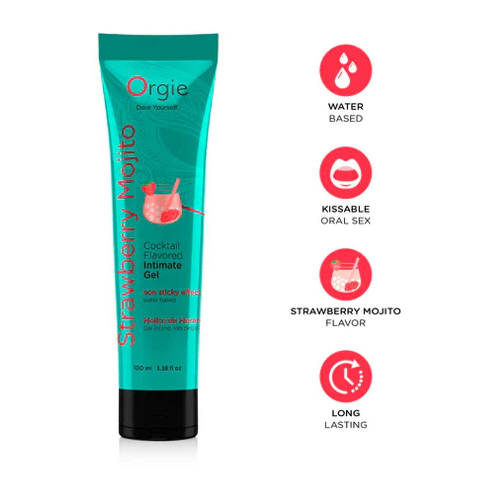 Orgie Lube Tube - Оральный лубрикант Клубничный Мохито, 100 мл