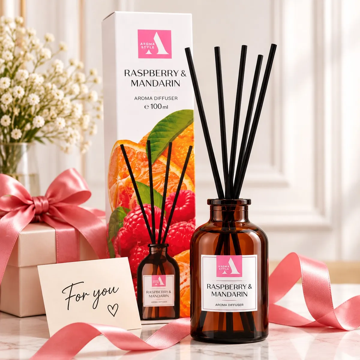Aroma Style ароматический диффузор Raspberry & Mandarin 100 мл — фото 4