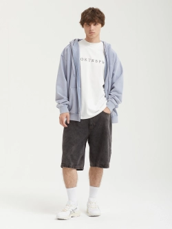 Шорты Октябрь Og Logo Baggy "Black Stone Washed"